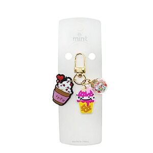 Dessert Charm Keychain‎ Purse Bag Charm Gold Tone Key Ring NEW